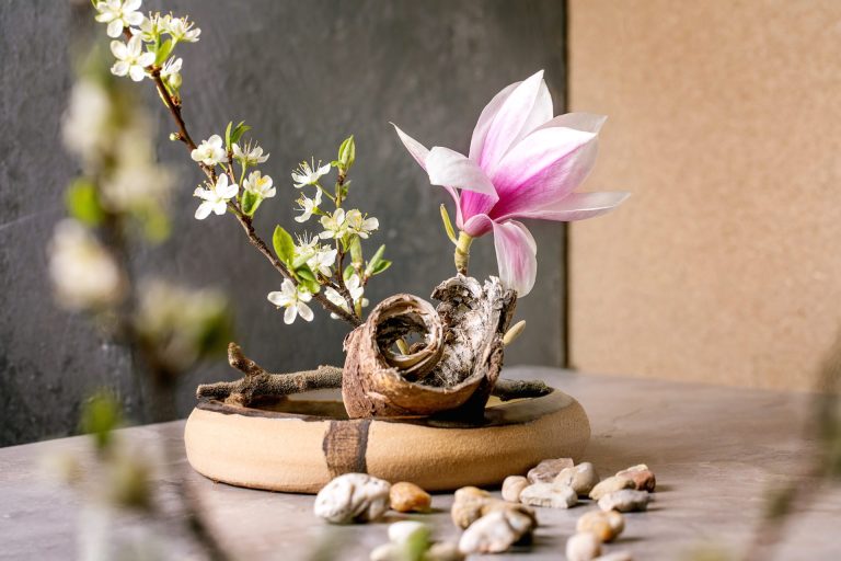 Ikebana - arta japoneză. În cultura japoneză, termenul umbrelă pentru ikebana este kado, „drumul florii”
