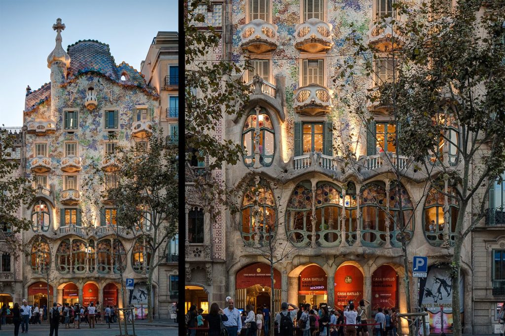 Casa Battlo din Barcelona, opera lui Antoni Gaudi, ale cărui lucrări au definit modernismul