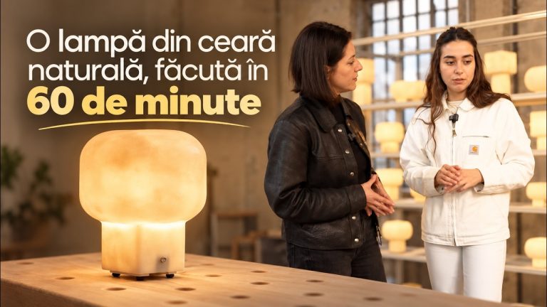 Lampa din ceară naturală. Ce procedeu industrial permite transformarea cerii într-un obiect de design/VIDEO