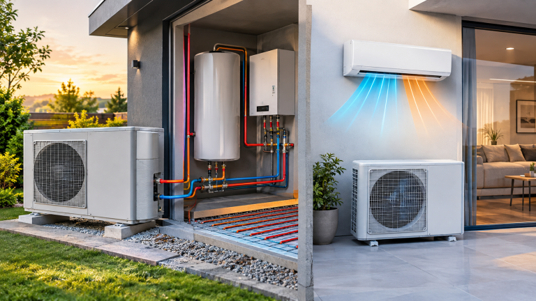 Pompă de căldură aer-apă vs inverter; unde sunt diferențele reale