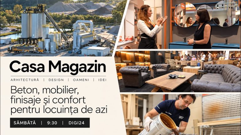 Casa Magazin – Ediția din 26.09.2026. Betonul care stochează energie, mobilierul inteligent și finisajele durabile/VIDEO