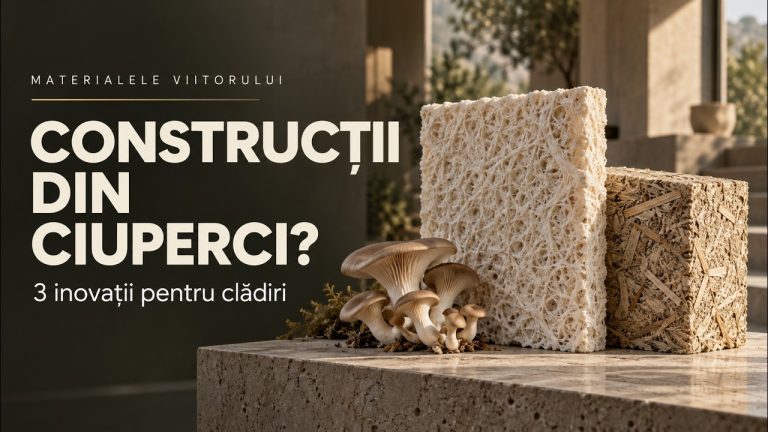Materiale noi pentru construcții sustenabile. Miceliul, fibrele reciclate și resturile agricole – inovații surprinzătoare/VIDEO
